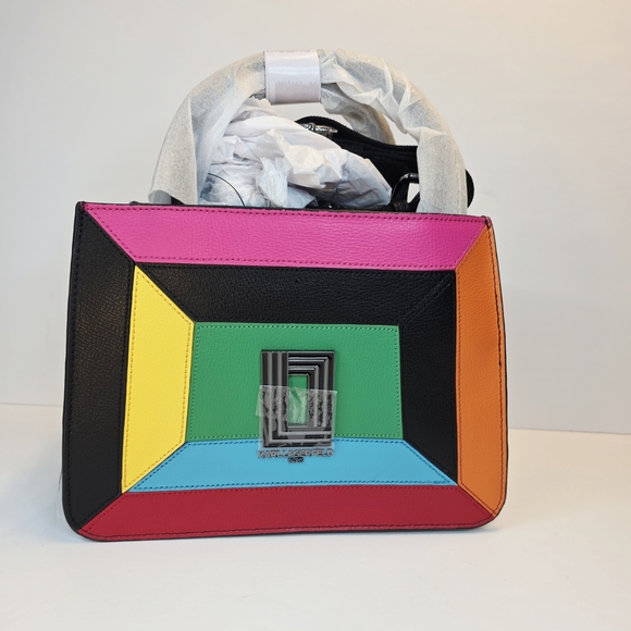 Karl Lagerfeld Multicolor Geometric Handbag - Picture 3 of 12